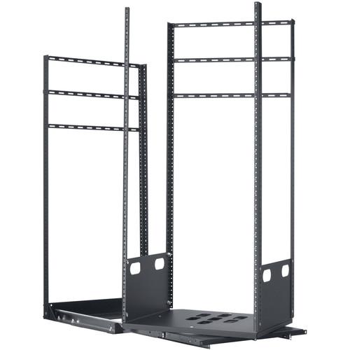 Lowell Manufacturing Rack-Pull And Turn System-24U, 2-Slides, 19" Deep