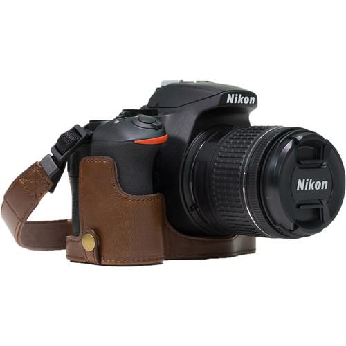 MegaGear Ever Ready PU Leather Half Case and Strap for Nikon D5600, D5500