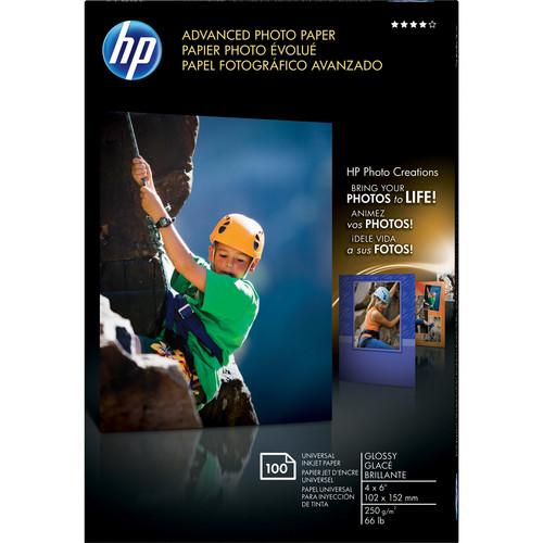 HP Advanced Inkjet Photo Paper Borderless Glossy 4x6" - 100 Sheets