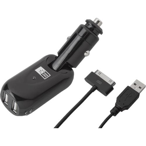 Case Logic 2.1A Dual USB Car Charger with 30-Pin Cable
