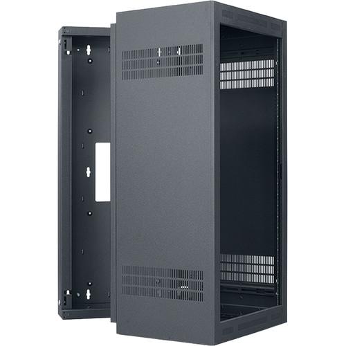 Lowell Manufacturing Rack-Sectional Wall Mount-24U, 19" Deep, 1-Pair Adjustable Rails