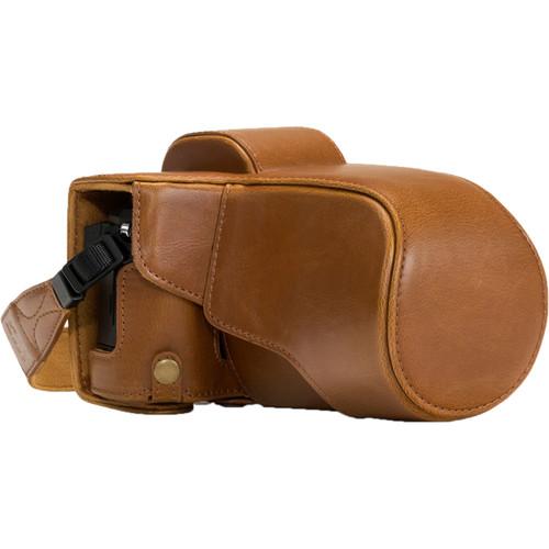 MegaGear Ever Ready PU Leather Case and Strap for Olympus OM-D E-M5 Mark II with 12-40mm Lens