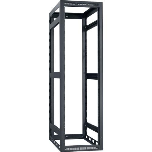Lowell Manufacturing Rack-Gangable-40U 42"Deep, 2-Pair Rails, Less Rear Door