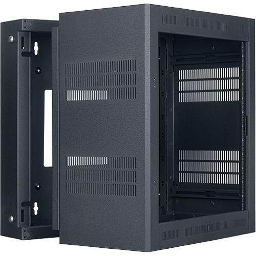 Lowell Manufacturing Rack-Sectional Wall Mount-12U, 23" Deep, 1-Pair Adjustable Rails