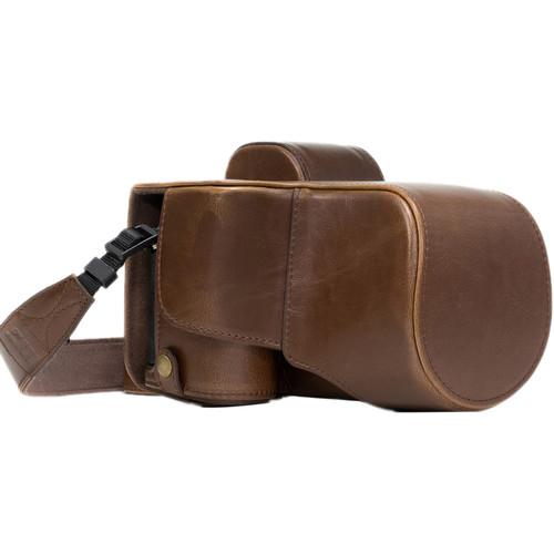 MegaGear Ever Ready PU Leather Case & Strap for a7S II, a7R II, a7 II with 28-70mm