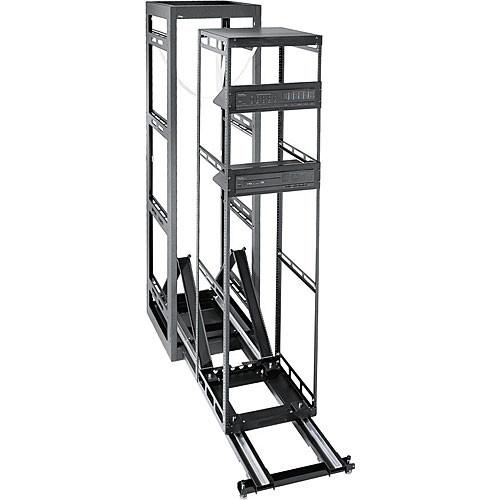 Middle Atlantic WRK-44SA27AXS Space Gangable Enclosure Rack with SA Kit and AXS System Rear Door in Black