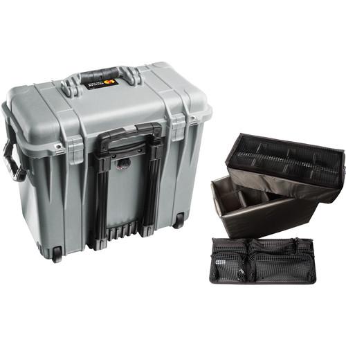 Pelican 1440 Wheeled Top Loader Case with Utility Padded Divider Set and Lid Organizer