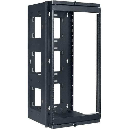 Lowell Manufacturing Rack-Swing Gate-Open Side-20U, 19" Deep, 1-Pair Fixed Rails