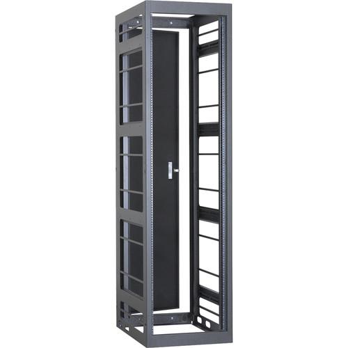 Lowell Manufacturing Rack-Gangable-Video-44U, 36"Deep, Rails, Rear Door