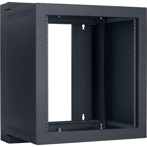 Lowell Manufacturing Rack-Wall Mount Swing-Open 12U, 22" Deep, 1-Pair Fixed Rails