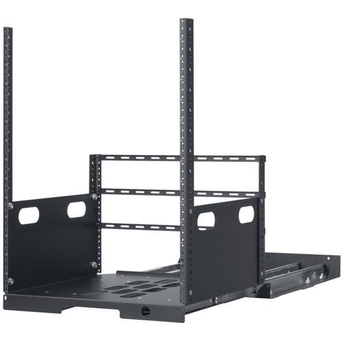 Lowell Manufacturing Pull-Out Rack with 4-Slides, 14U, 19" Deep