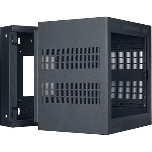 Lowell Manufacturing Rack-Sectional Wall Mount-10U, 23" Deep, 1-Pair Adjustable Rails