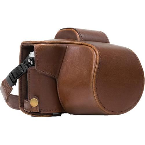 MegaGear Ever Ready PU Leather Case and Strap for Olympus OM-D E-M10 Mark II with 14-42mm Lens