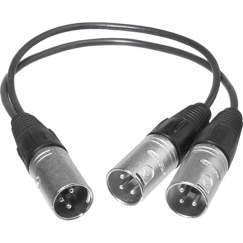 Comprehensive 3-Pin XLR Male to Two 3-Pin XLR Male Y-Cable - 1