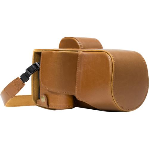 MegaGear Ever Ready PU Leather Case & Strap for a7S II, a7R II, a7 II with 28-70mm