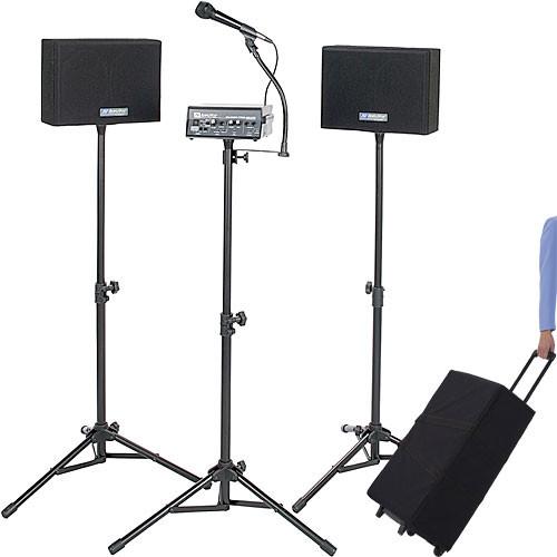 AmpliVox Sound Systems SW230A Voice Carrier - Complete Portable PA System in a Rolling Case with Wireless Receiver