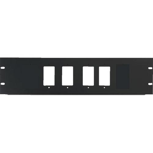 Raxxess 3U Four Decora Device Rack Panel