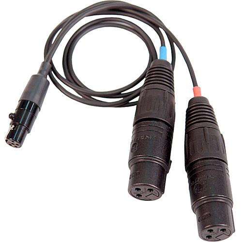 Remote Audio 5-Pin TA5-Female to 2 3-Pin TA3-Female Y-Cable for Zaxcom STA100 Stereo Input from Portable ENG Field Mixer Outputs - 18"