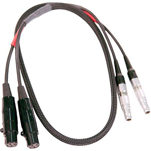 Remote Audio CAZTA3LELS Dual TA3F to Dual 4-Pin Lemo Cable for Zaxcom