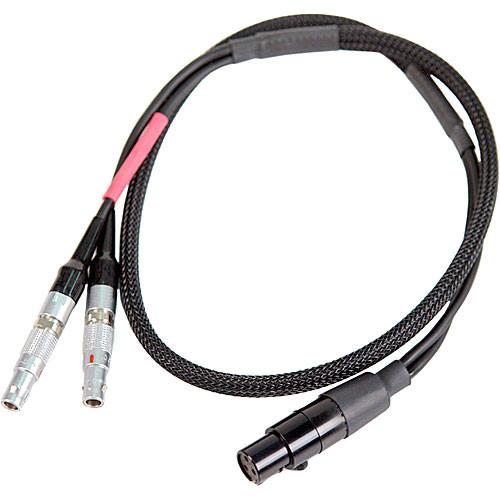 Remote Audio CAZTA3LELY TA3F to Dual 4-Pin Lemo Y-Cable for Zaxcom