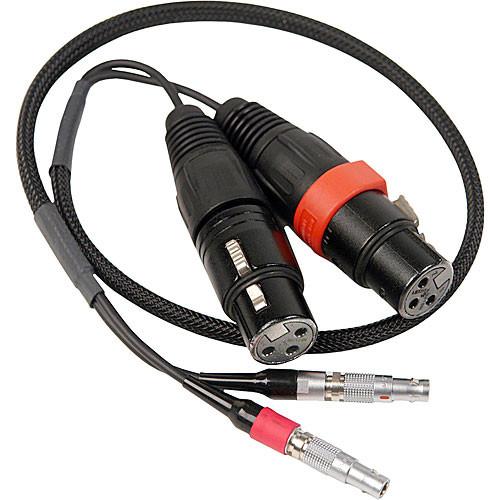 Remote Audio CAZXL3LELS XLR3F x 2 To 4-Pin x 2 LEMO Cable