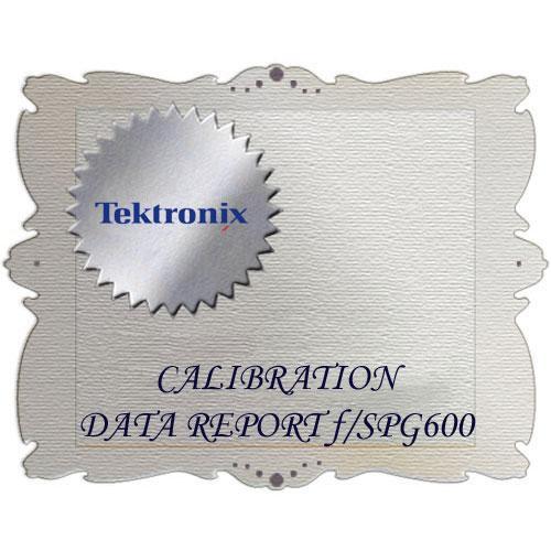 Tektronix D1 Calibration Data Report for SPG600