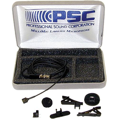PSC MilliMic Omni-Directional Lavalier Condenser Microphone with TA4-Female Connector for Shure Transmitters