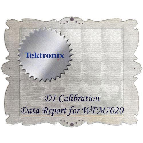 Tektronix D1 Calibration Data Report for WFM7020
