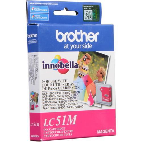 Brother LC51M Innobella Magenta Ink Cartridge, Brother, LC51M, Innobella, Magenta, Ink, Cartridge