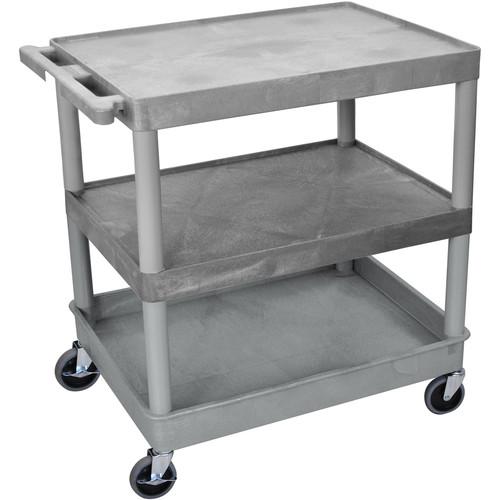 Luxor TC221 32 x 24" Three Shelf Heavy-duty Utility Cart