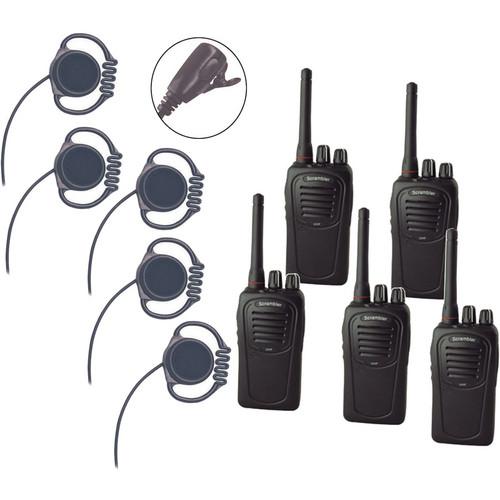 Eartec 5-User SC-1000 Two-Way Radio System with Loop Lapel Mic Headsets