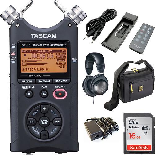 Tascam DR-40 Portable Recorder Value Pack