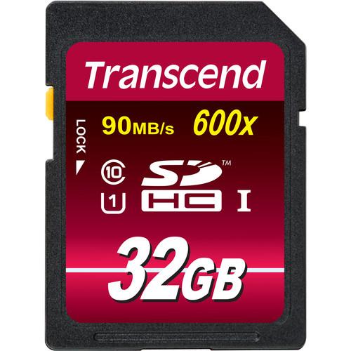 Transcend 32GB SDHC Ultimate 600x Class 10 UHS-I Memory Card