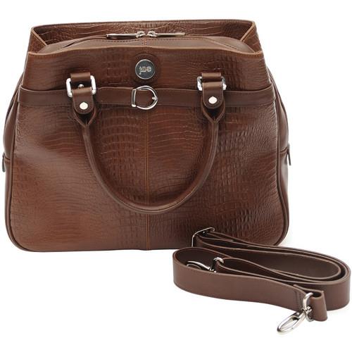 Jill-E Designs Laptop Career Bag - Brown Croc Leather