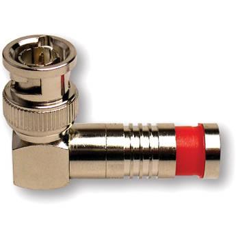 Platinum Tools BNC-Type Rt. Angle Nickel SealSmart Coaxial RG6 Quad Connector