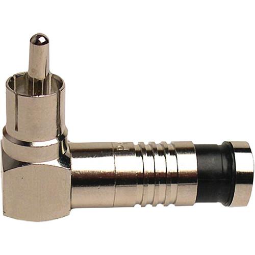 Platinum Tools RCA-Type Rt. Angle Nickel SealSmart Coaxial RG6 Connector