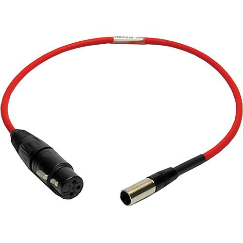 PSC 3-Pin XLR Female to TA3M Red Camera Audio Input Adapter Cable, PSC, 3-Pin, XLR, Female, to, TA3M, Red, Camera, Audio, Input, Adapter, Cable
