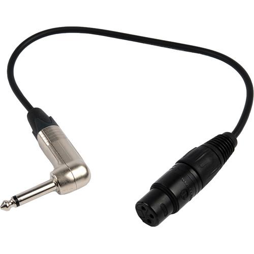 Remote Audio CAX3F1 4MMRA 3-Pin XLR Female to Angled 1 4" Mono Male Cable