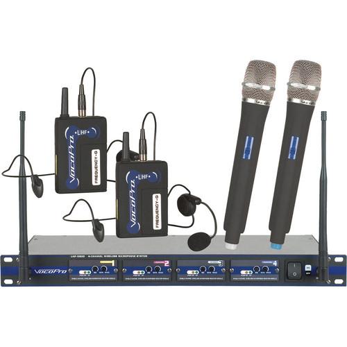VocoPro UHF-5800-HB 7 - 4-Channel UHF Wireless Microphone System