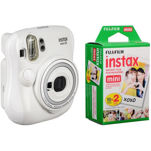 FUJIFILM INSTAX Mini 25 Instant Film Camera With 1 Pack of Film