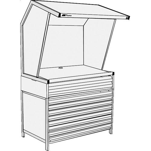 GTI CVX-3052 DS FD 2F Color Viewing Station with Two Light Qualities, Flat File Drawers, and Two Shallow File Drawera