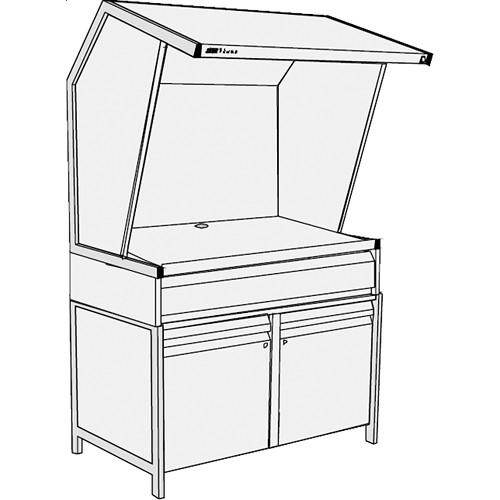 GTI CVX-3052 DS SC 1F Color Viewing Station with Two Light Qualities, Storage Cabinet, and Deep File Drawer