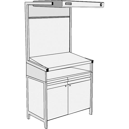GTI EVS-3052 TS SC Executive Viewing Station with Table Stand and Storage Cabinet