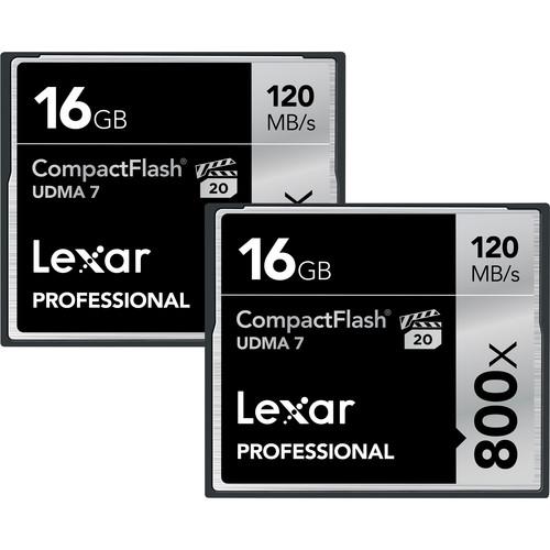 Lexar 16GB CompactFlash Memory Card Professional 800x UDMA 7