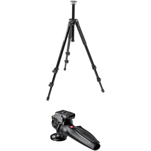 Manfrotto 294 Aluminum 3 Section Tripod with 327RC2 Grip Ball Head Kit