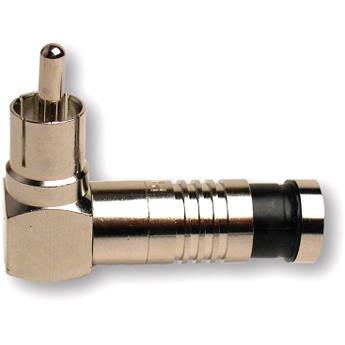 Platinum Tools RCA-Type Rt. Angle Nickel SealSmart Coaxial RG6 Quad Connector