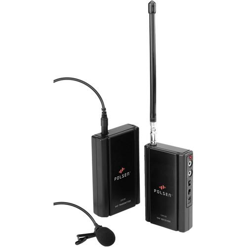 Polsen CAM-2WC - Camera-Mountable VHF Wireless System with Cardioid Lavalier Mic