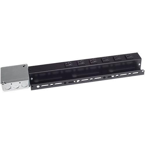 Raxxess 6-Outlet Low-Profile 2x 20A Power Strip with J-Box and Pigtails