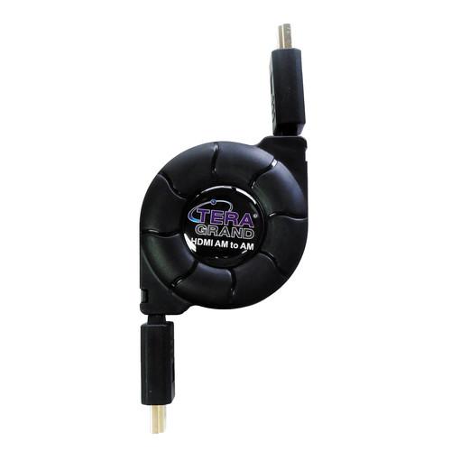 Tera Grand HDMI A Male to HDMI A Male Retractable Cable with Micro Mini HDMI Adapters