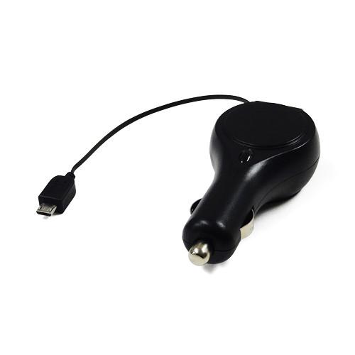 Tera Grand USB Car Charger with Micro USB Retractable Cable